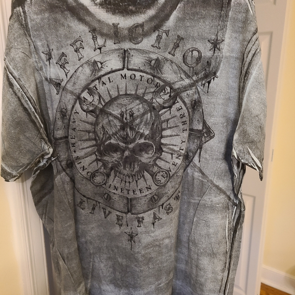 Excellent, Like New Condition Graffic Short Sleeve Tee Shirt By Affliction